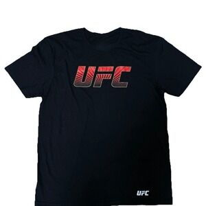 NWT UFC T-Shirt Mens 2XL Black & Red Graphic Tee Cotton Official Licensed Item